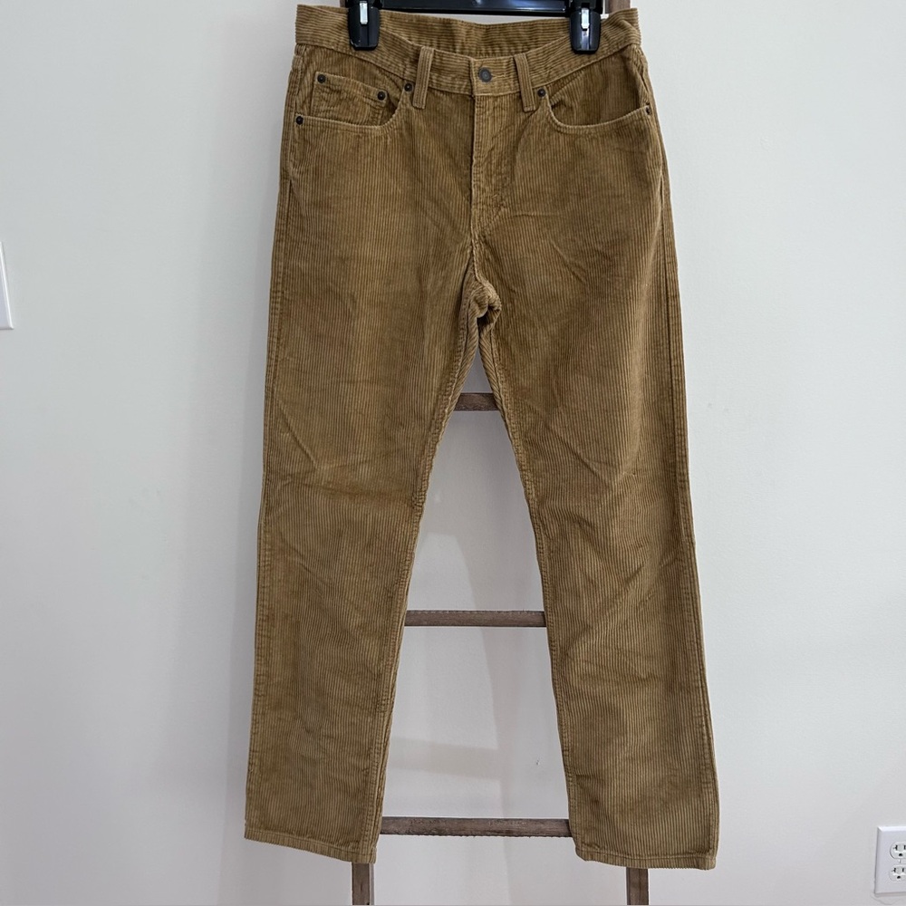 Levi’s Men’s Corduroy Mid Rise Pants 30x30 Brown Tan Vintage 70’s Look NWT
